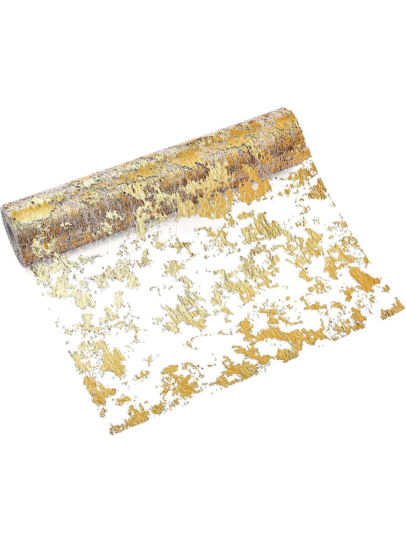 1pc Table Decorations For Party, Golden Table Runner, Sequin Glitter Foil Metal image 6