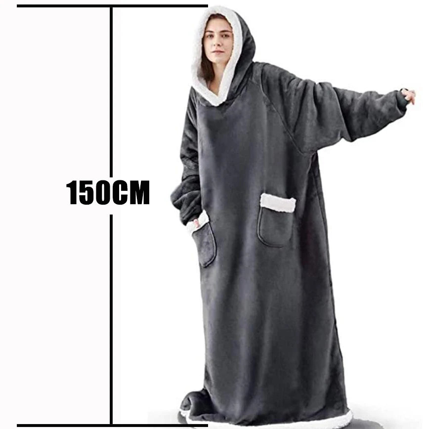 Winter Hoodies Sweatshirt Women Men Pullover Fleece Giant TV Oversized Blanket image 26