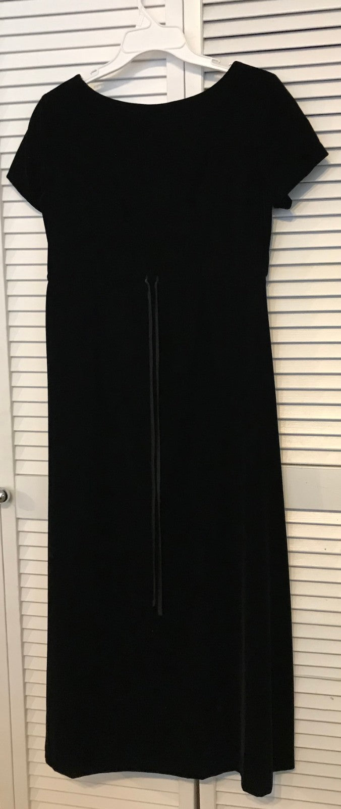 J. Screw Women Dress Velvet Black Cap Sleeve Sleeveless Full-Length Size 4 image 1