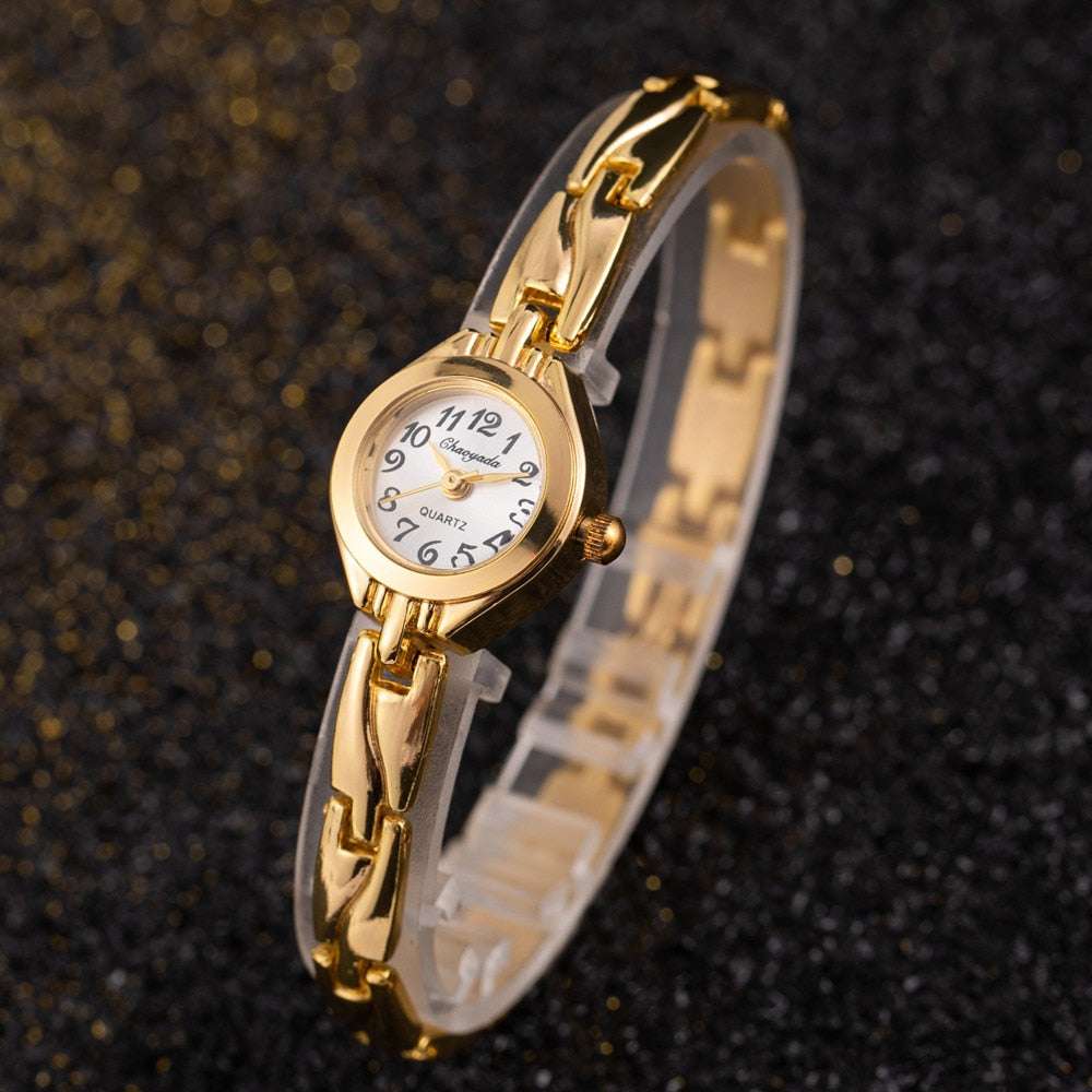 Simple Elegant Small Women's Watches Luxury Brand Gold Wrist Watches for Women image 4