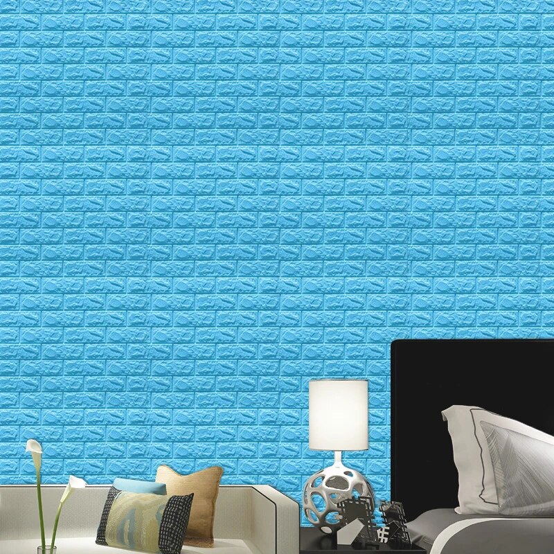 10pcs 3D Wall Sticker Imitation Brick Bedroom Christmas Home Decoration Waterpr image 5