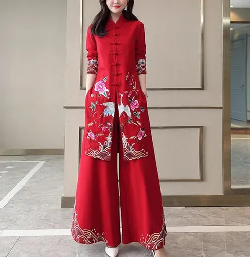4XL Vietnam Aodai Chinese Style Long Dress Qipao Chinese Cheongsam Dress Tradit image 1