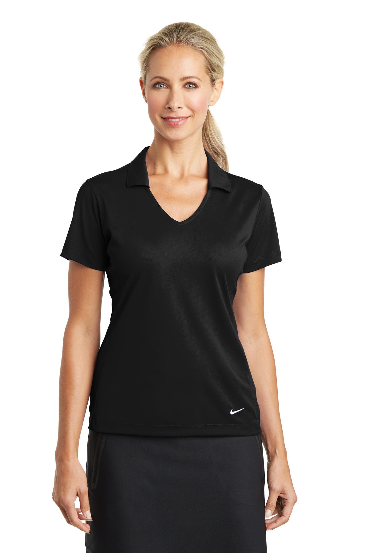 Polo Nike Dri-FIT de malla vertical para mujer. 637165