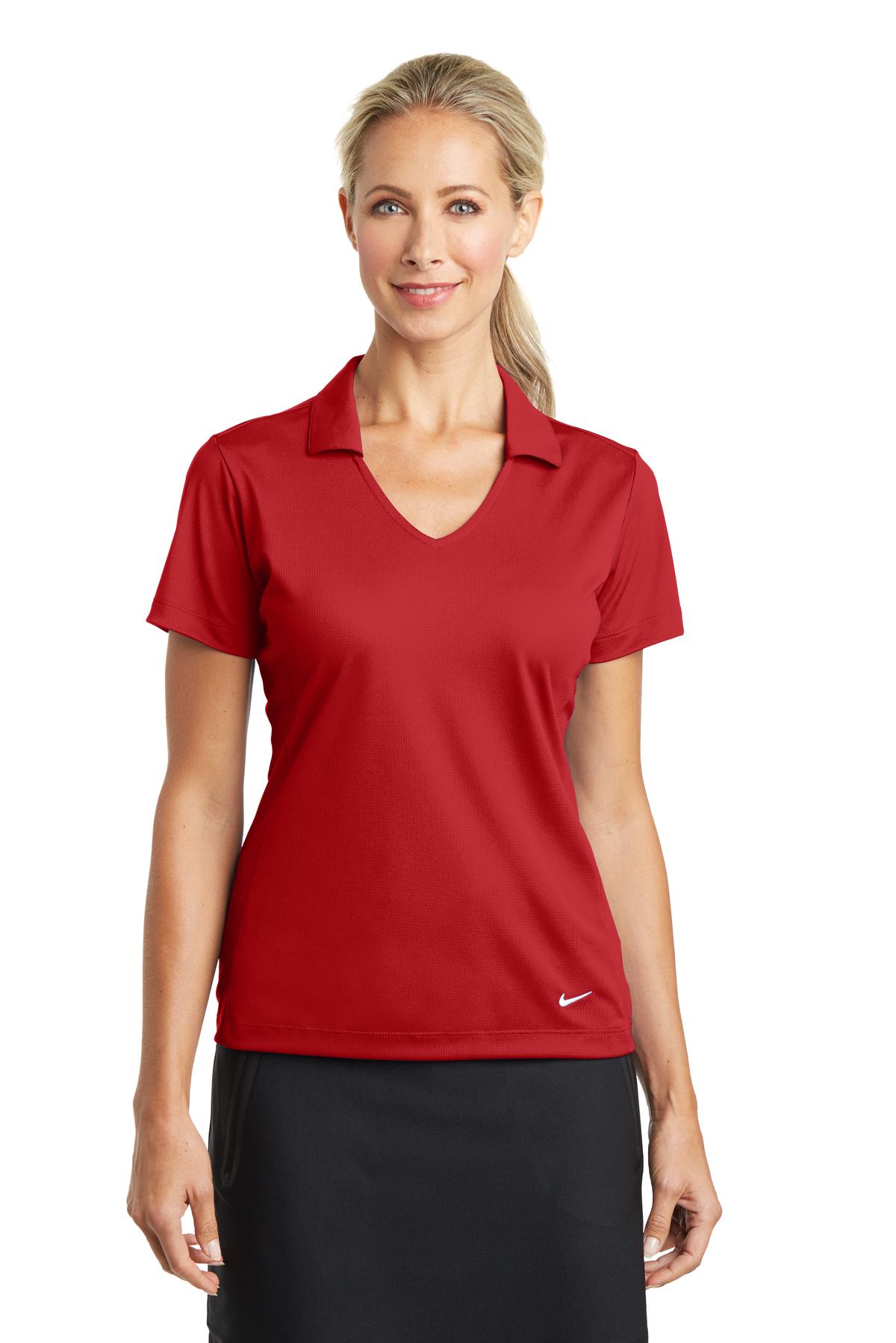 Polo Nike Dri-FIT de malla vertical para mujer. 637165