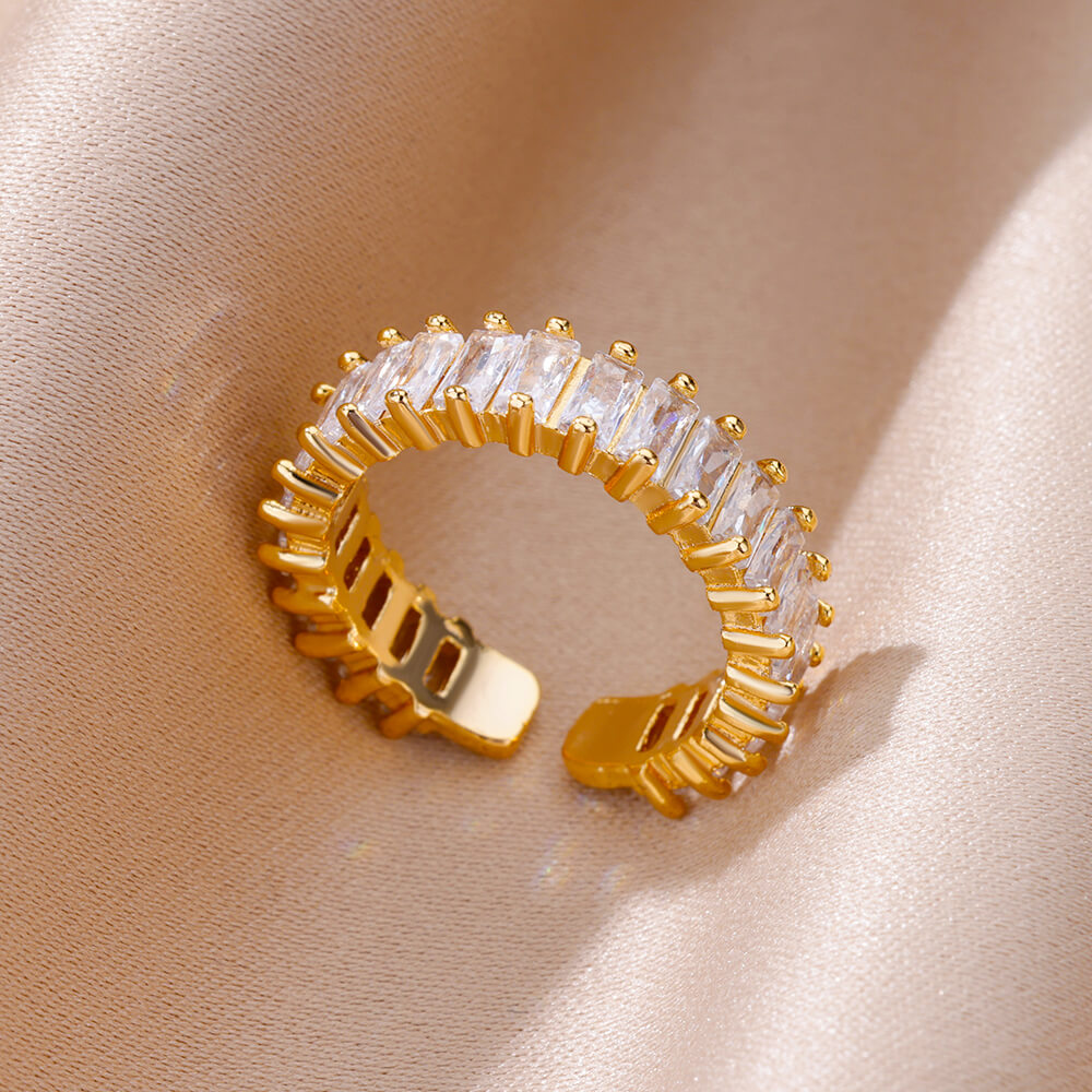 Stainless Steel Rings for Women Aesthetic Sunflower Gold Plated Wedding Couple image 41