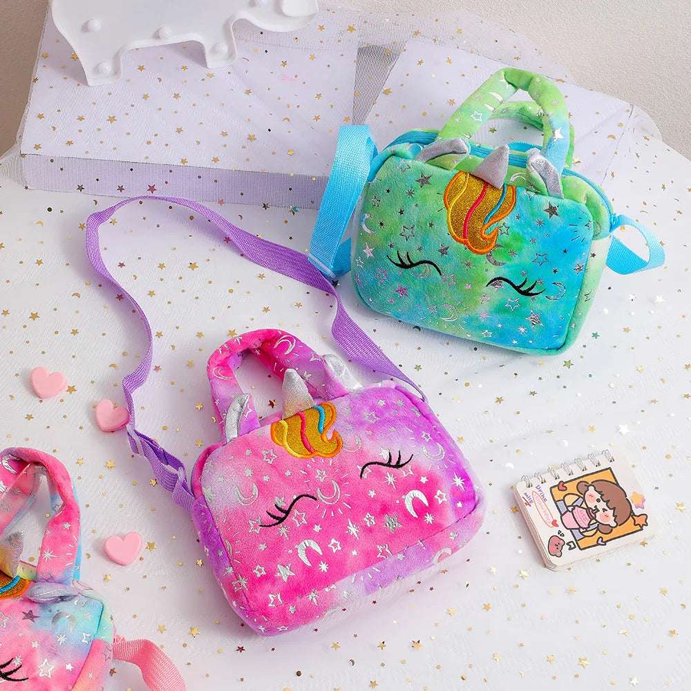 Sweet Unicorn Handbags For Girls Lovely Kids Crossbody Bag Children Gift Little image 5