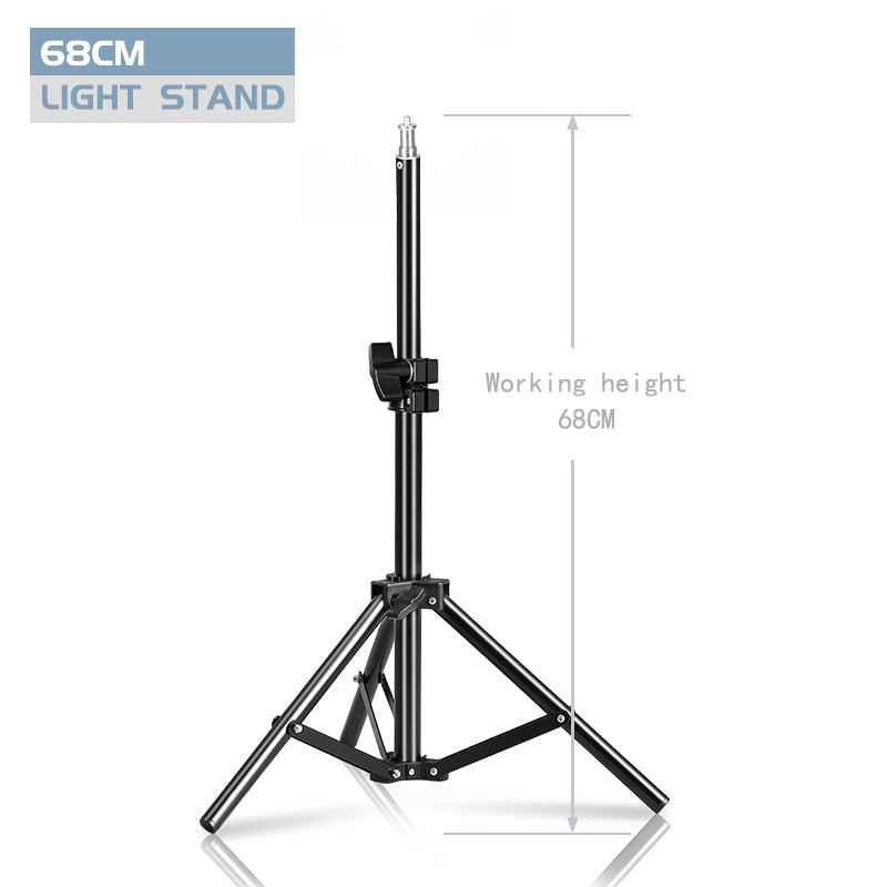 37/68/100/150/200CM Selfie Light Tripod 1/4 Screw Head Photography Portable Sta image 0