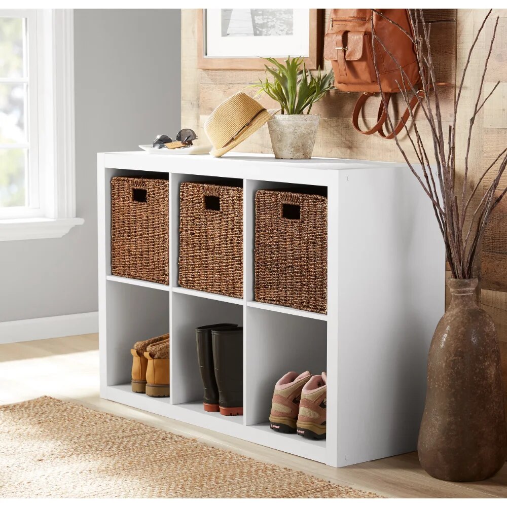 6-Cube Storage Organizer, White Texture image 1