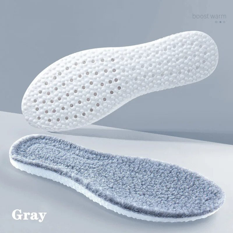 1Pair Wool Insoles Winter Warm Shoes Insole Men Wonen Sneakers Boots Shock abso image 1