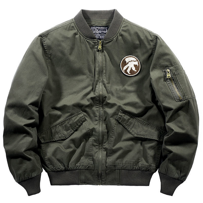 Military Bomber Jackets Men Spring Autumn Casual Multi-pocket Pilot Windbreaker image 0
