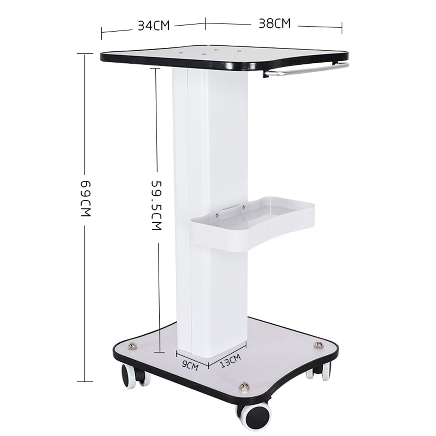 Max Load 40Kg Salon Table Trolley Stand Rolling Cart Beauty Wheel Holde Trolley image 0