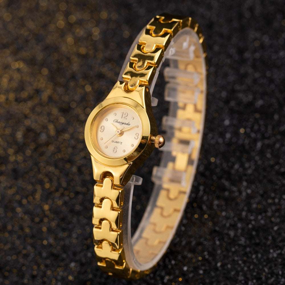 Simple Elegant Small Women's Watches Luxury Brand Gold Wrist Watches for Women image 2