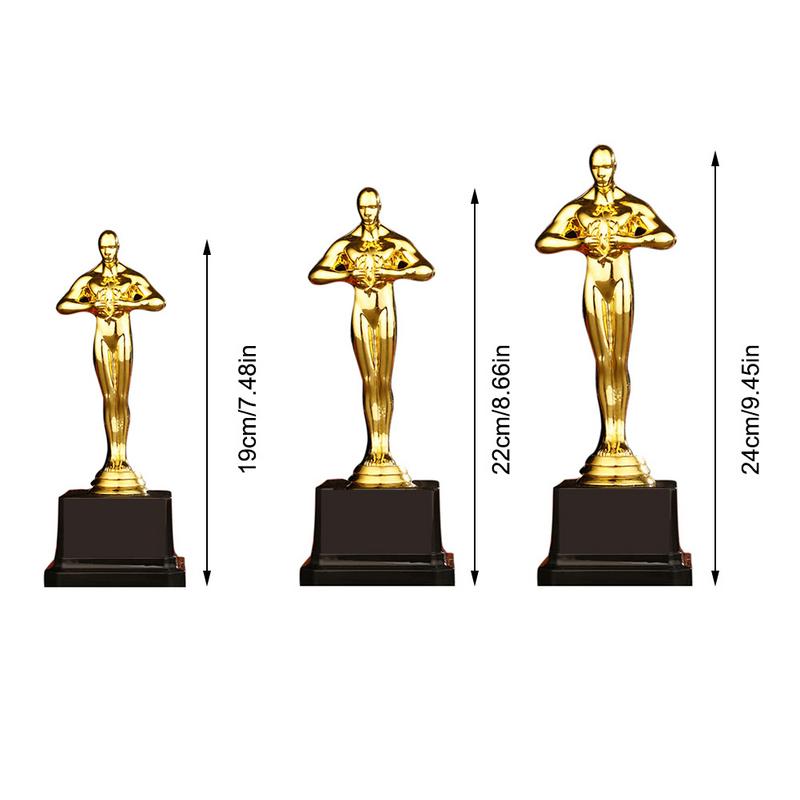 Custom Oscar Trophy Gold-plated Small Gold Statue Team Sports Competition Craft image 8