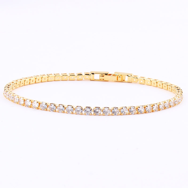 2022 New Rainbow Crystal Tennis Bracelets For Women Bracelet Set 18K Gold Silve image 2
