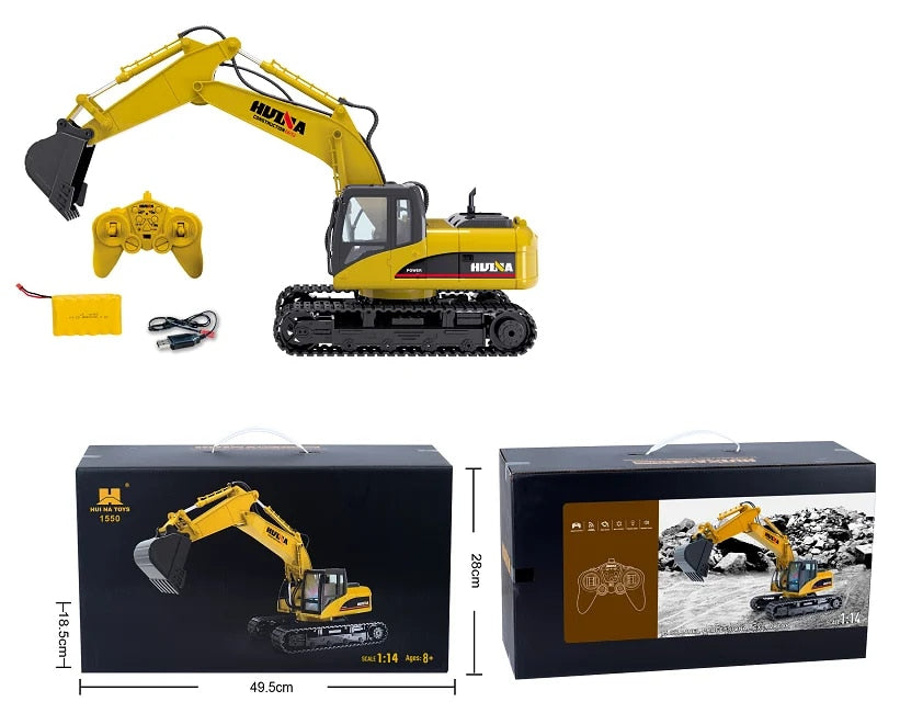 1/14 Scale Huina 1550/1535 Radio Control Excavator Model Remote's Battery NOT I image 2