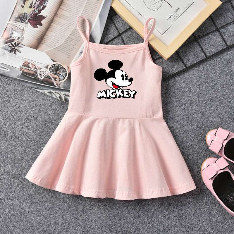 Disney Summer Baby Girl Cotton Dress Children Fashion Dresses Kids Girl Mickey image 4