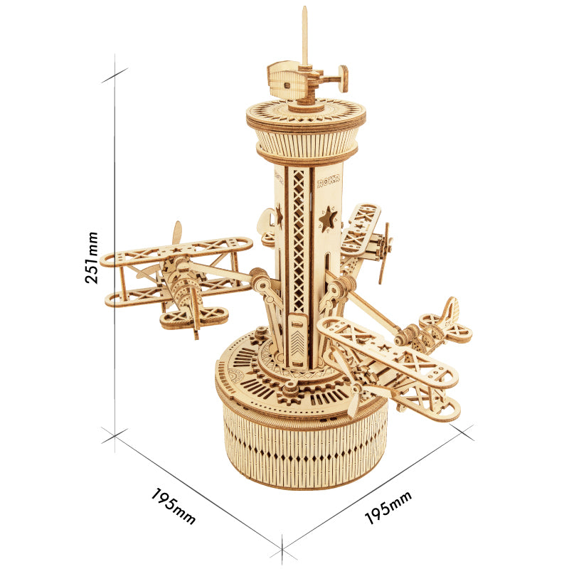 Robotime Rokr Music Box Starry Night 3D Wooden Puzzle Game Assembly Model Build image 5