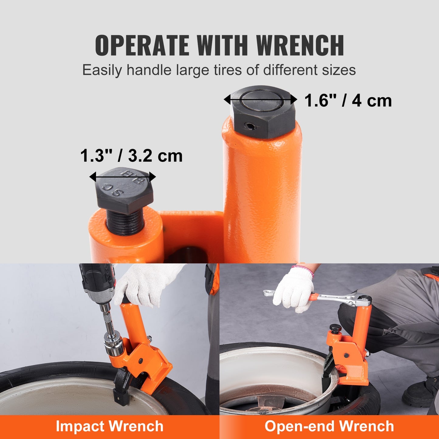 VEVOR Manual Tire Bead Breaker 38"-42" Tires Changer Tool with Rubber Pad Prote image 7