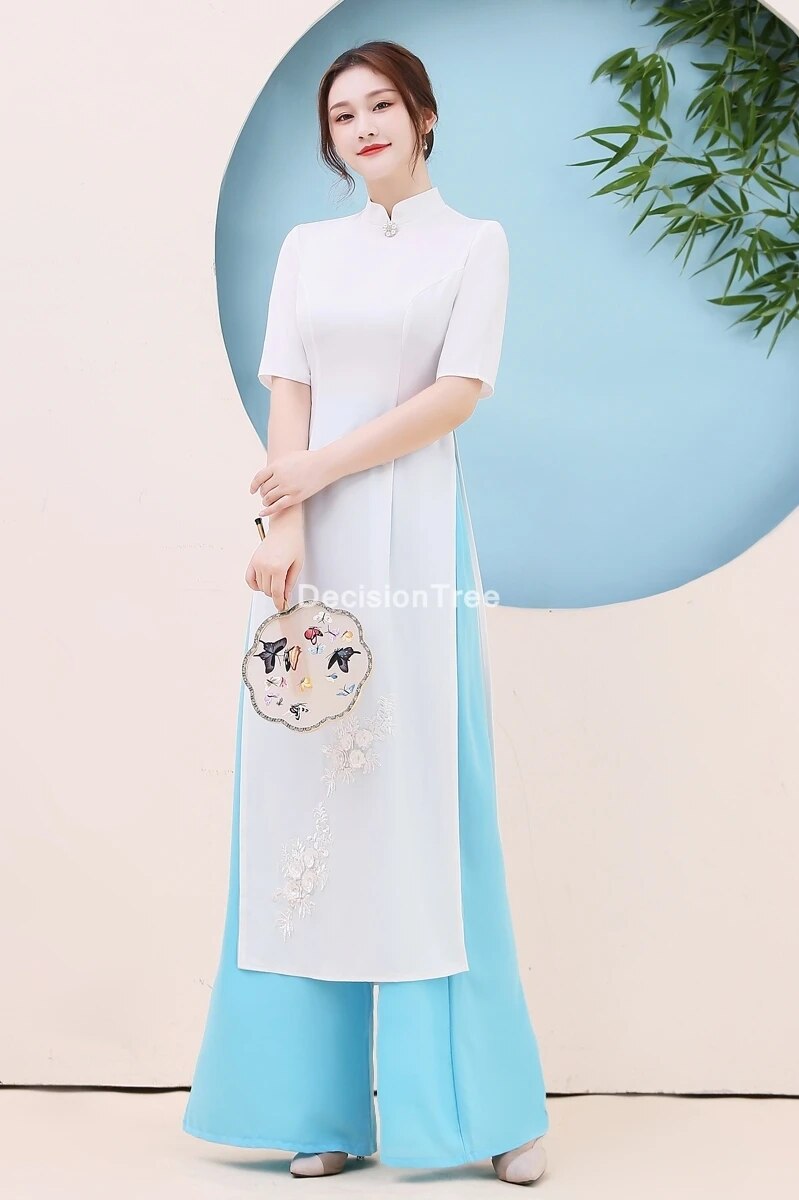 2022 ao dai dress vietnam dress women oriental chiffon lace dress vietnam cloth image 8