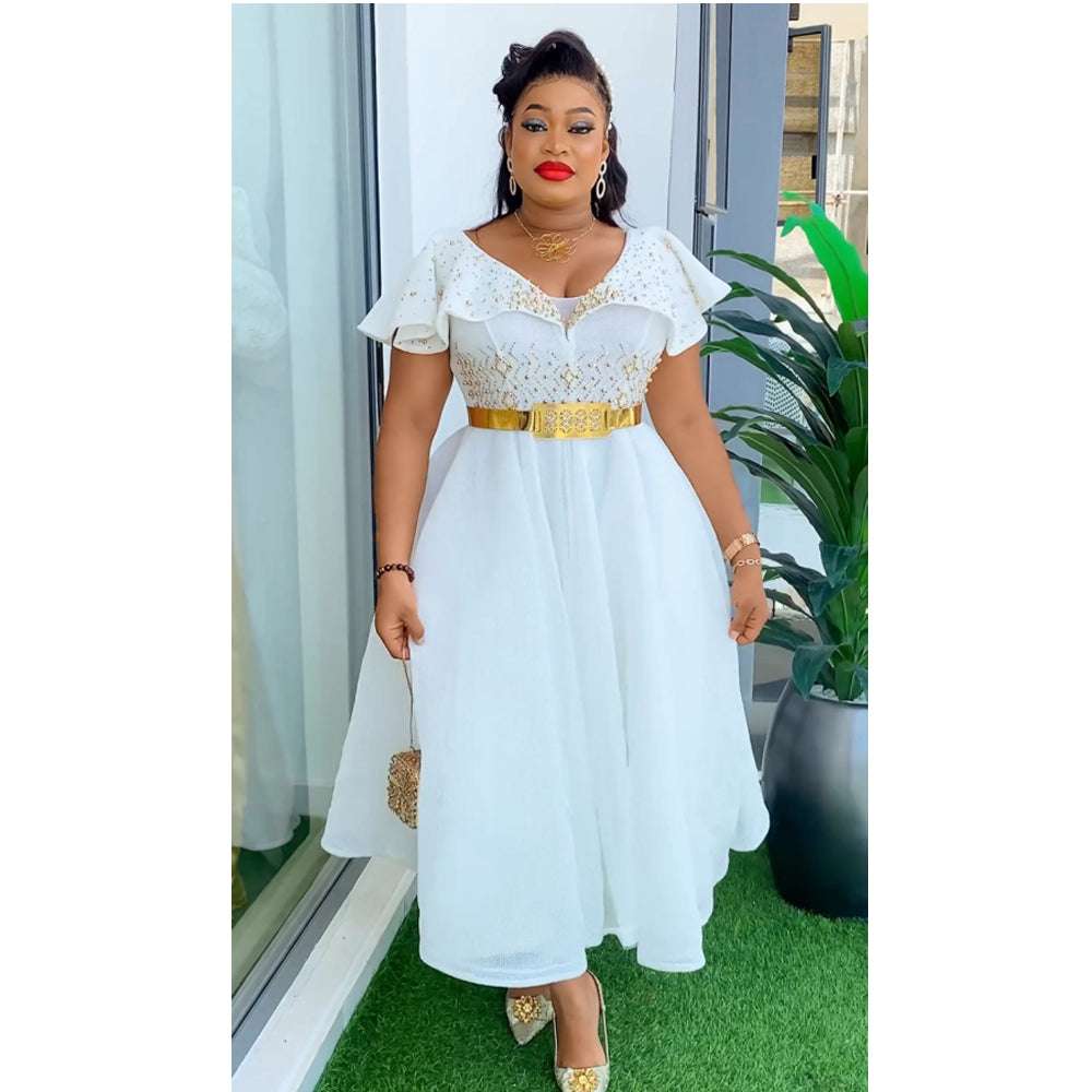 MD Plus Size African Wedding Party Dresses Women 2024 New Dashiki Ankara Evenin image 0