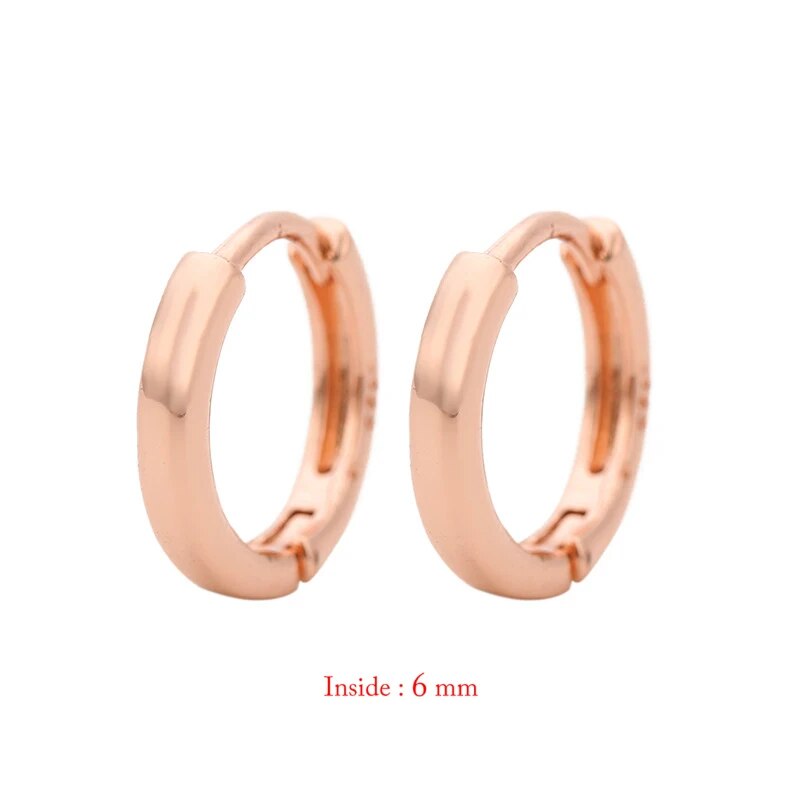 1Pair Single Minimal Gold Color Tiny Cartilage Hoop Earrings Stainless Steel Tr image 10