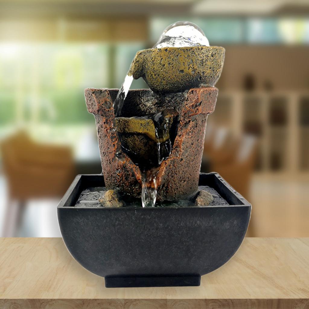 Relaxation Indoor Fountain Waterfall Feng Shui Desktop Water Sound Table image 11