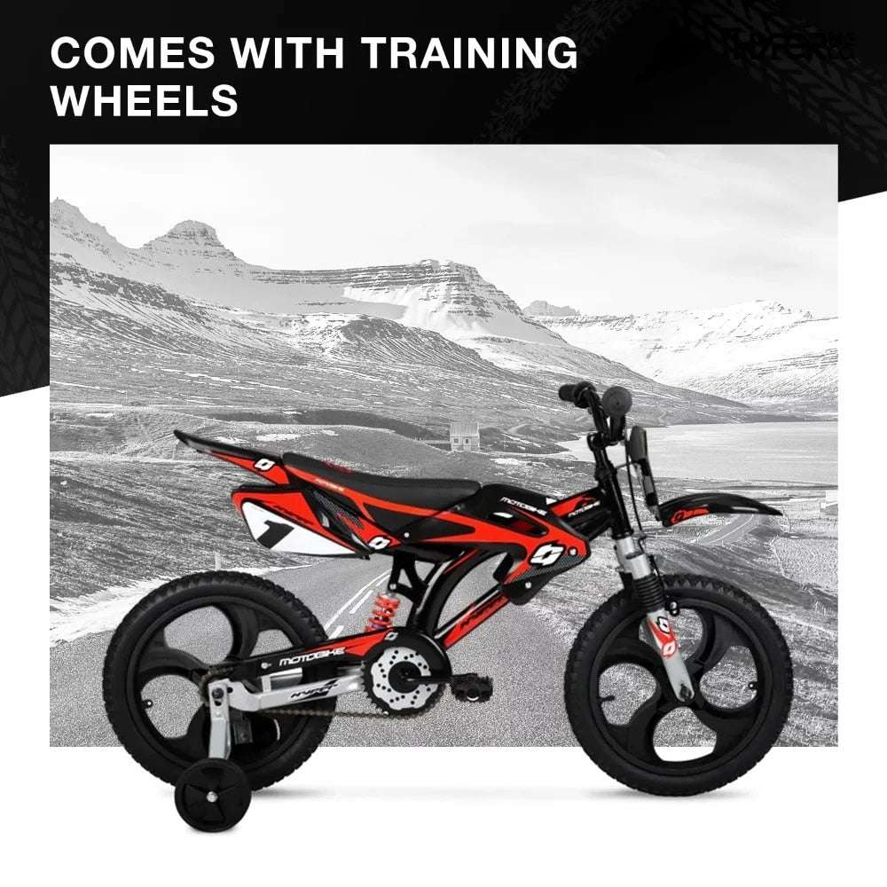 Hyper Bicycles 16in Kids Mag Wheels Motobike, Black/Red image 2