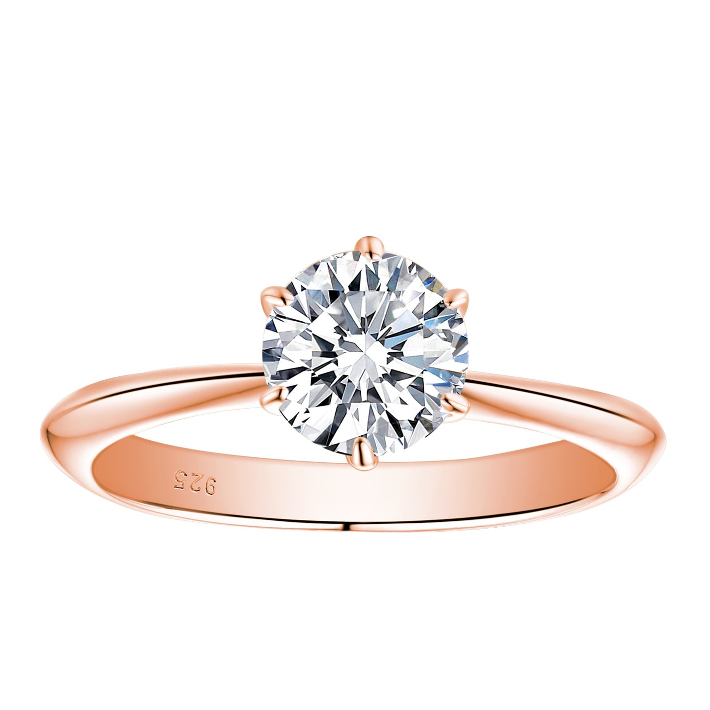 Newshe Yellow & Rose Gold Solid 925 Sterling Silver Wedding Engagement image 4