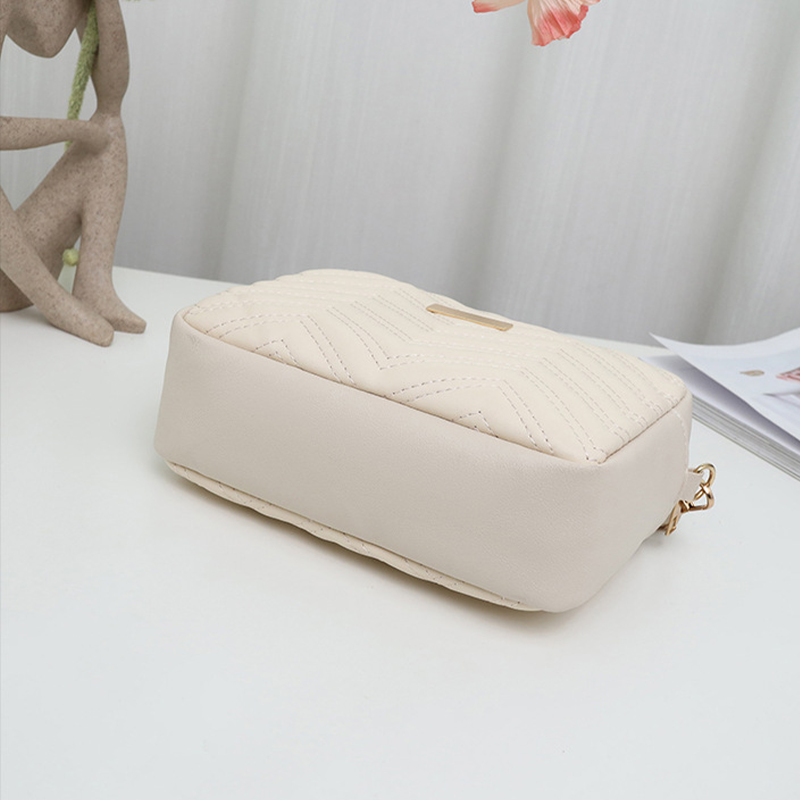 Rilibegan Embroidered Camera Bag PU Material Casual Small Square Bag Versatile image 8