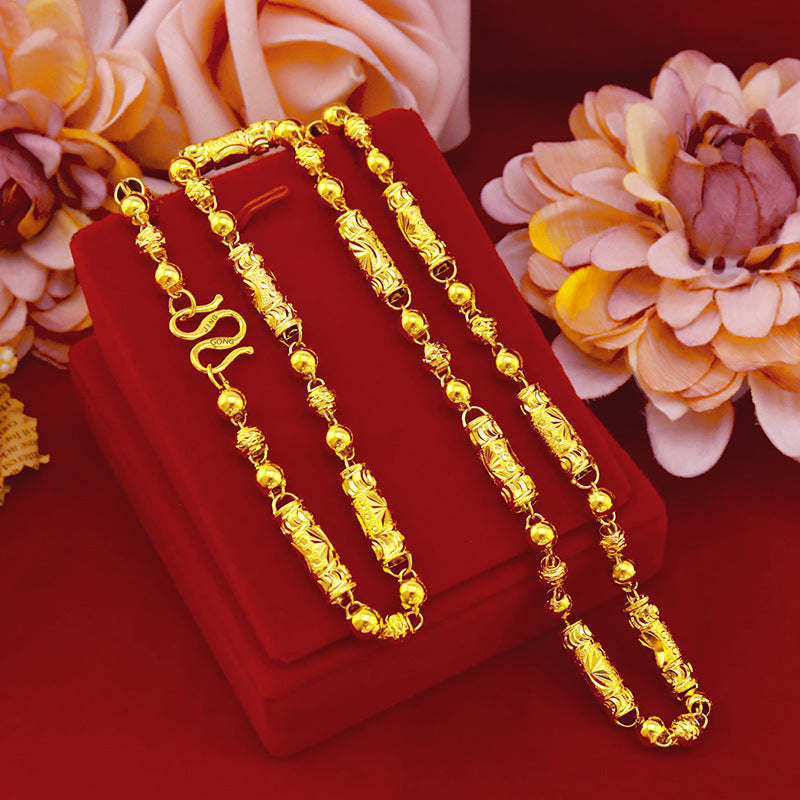 30g 14k Gold Real Gold Necklaces Shiny Choker Snake Chain Exquisite Necklace Gi image 1