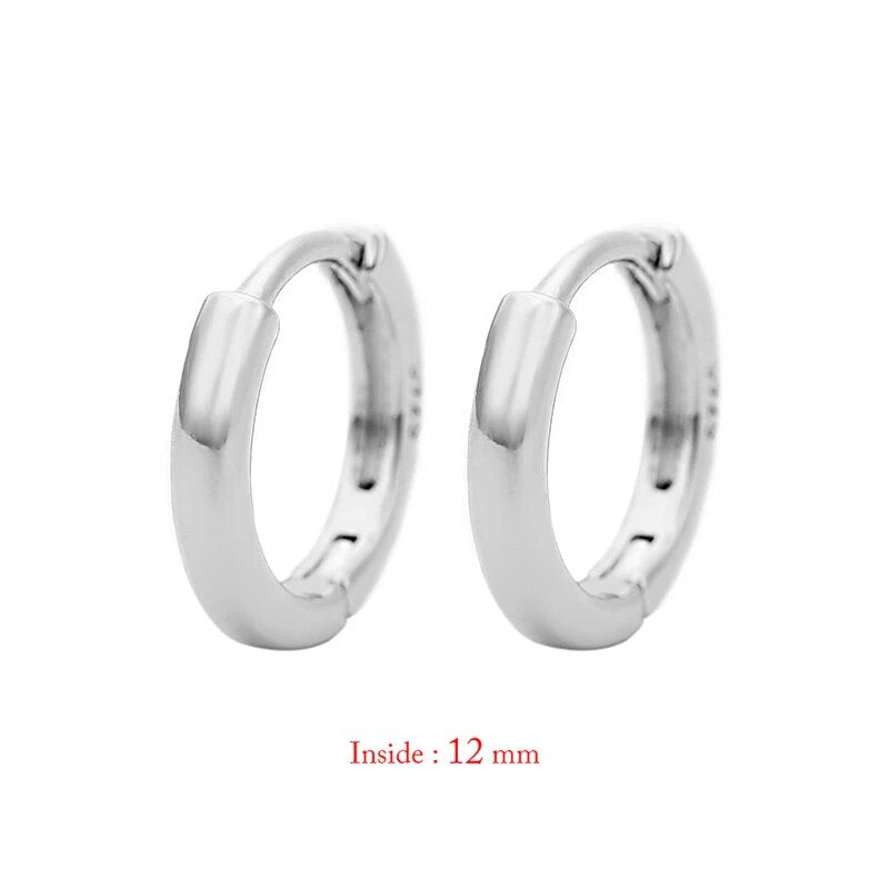 1Pair Single Minimal Gold Color Tiny Cartilage Hoop Earrings Stainless Steel Tr image 7
