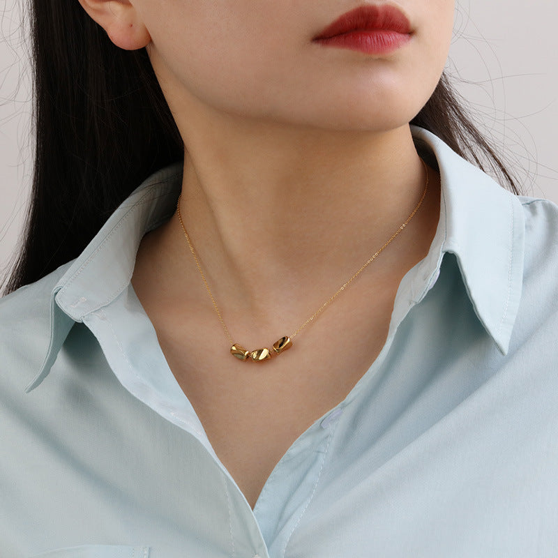 925 sterling silver necklace plated with K gold jewelry, popular light luxury s image 4