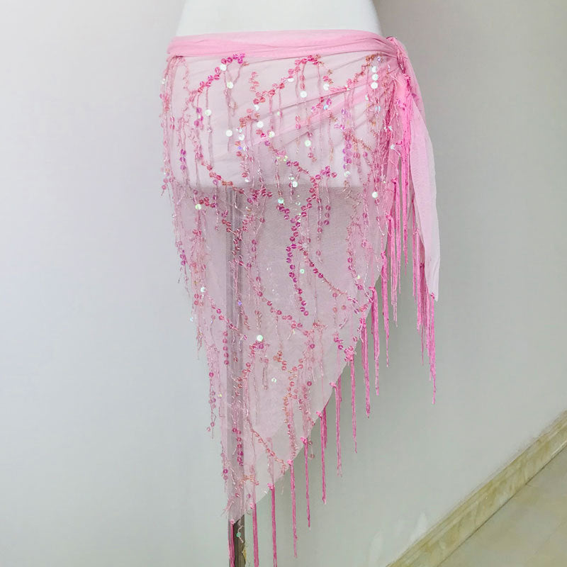 Colorful Sequins Tassel Belly Dance Belt Show Costumes Belly Dance Hip Scarf Fo image 7