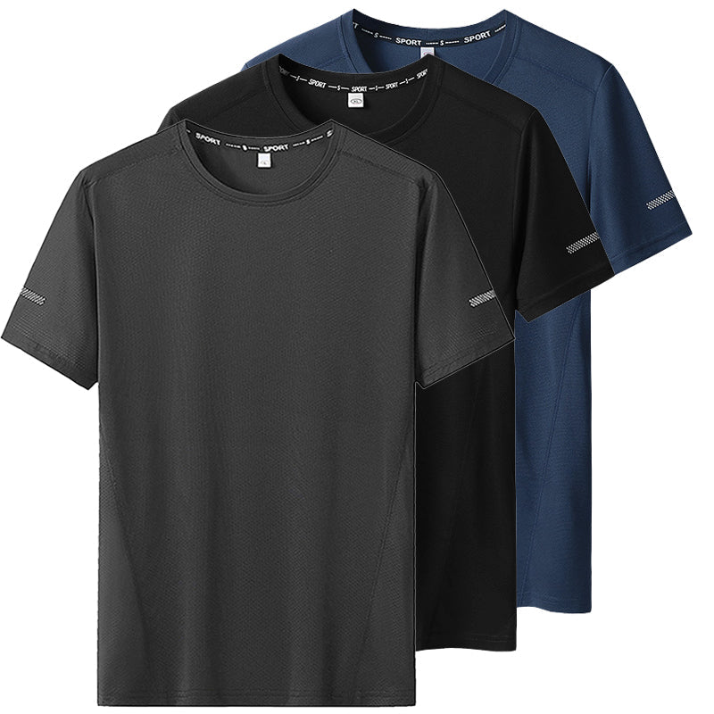 3 قطع من تي شيرت رياضي صيفي للرجال مقاس كبير 6XL/7XL تي شيرت سريع الجفاف مقاس كبير