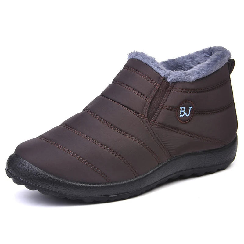 Botas de invierno impermeables para mujer 2023, nuevas botas de nieve de felpa, botines para mujer