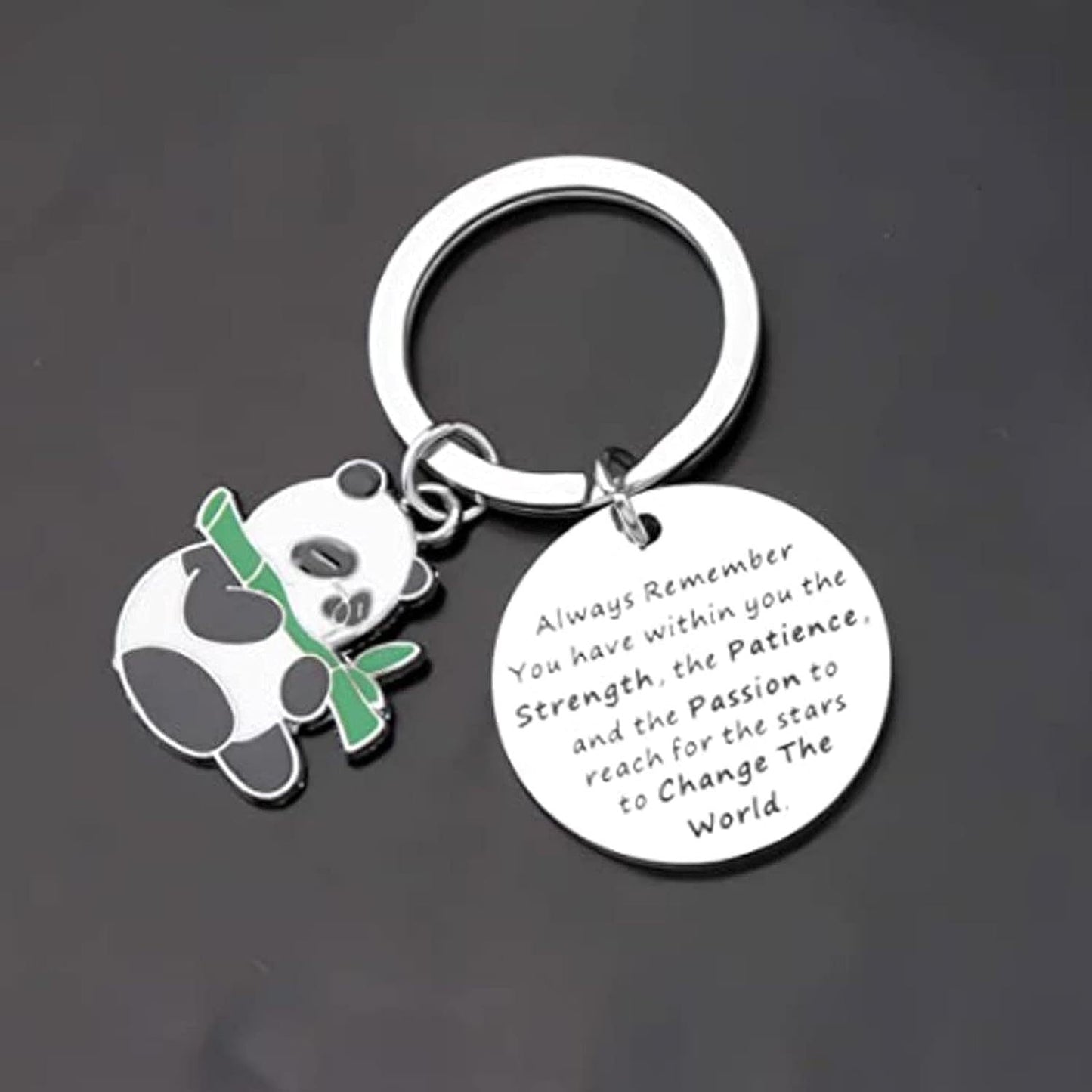 Llavero Panda Joyería Regalo para Amantes de los Pandas Eres Más Valiente Más Fuerte Más Inteligente Inspirador