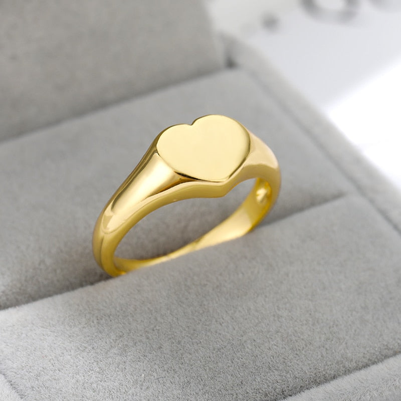 Knot Infinity Rings For Women Girls Gold Color Stainless Steel Heart Finger Ri image 12