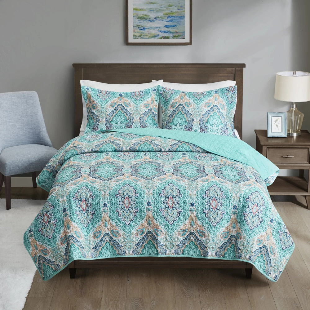 Mainstays Quilt Set, Full/Queen, Multicolor, 3 Piece image 0