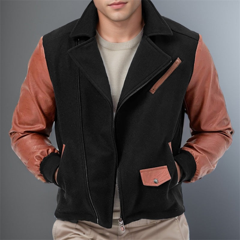 Men s Fit Quilted Puffer Jacket with Hooded Zip Up Long Sleeve Contrast Color image 8
