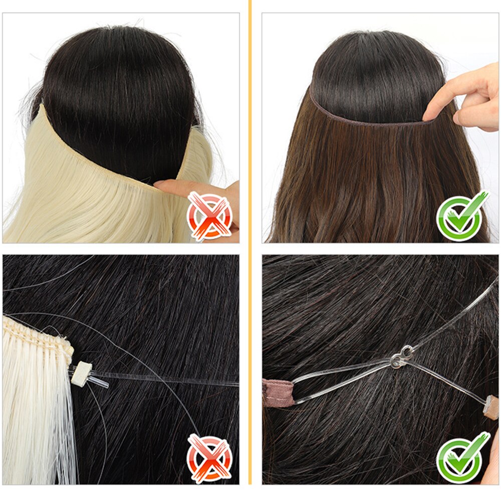SP Highlights Hair Extensions Stealth Line Gold/Brown Adjustable Transparent He image 12