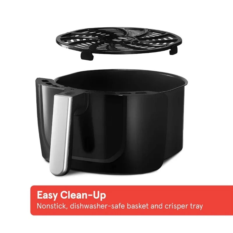 6-Qt Digital Air Fryer with Guided Cooking, Black GAF686 image 1