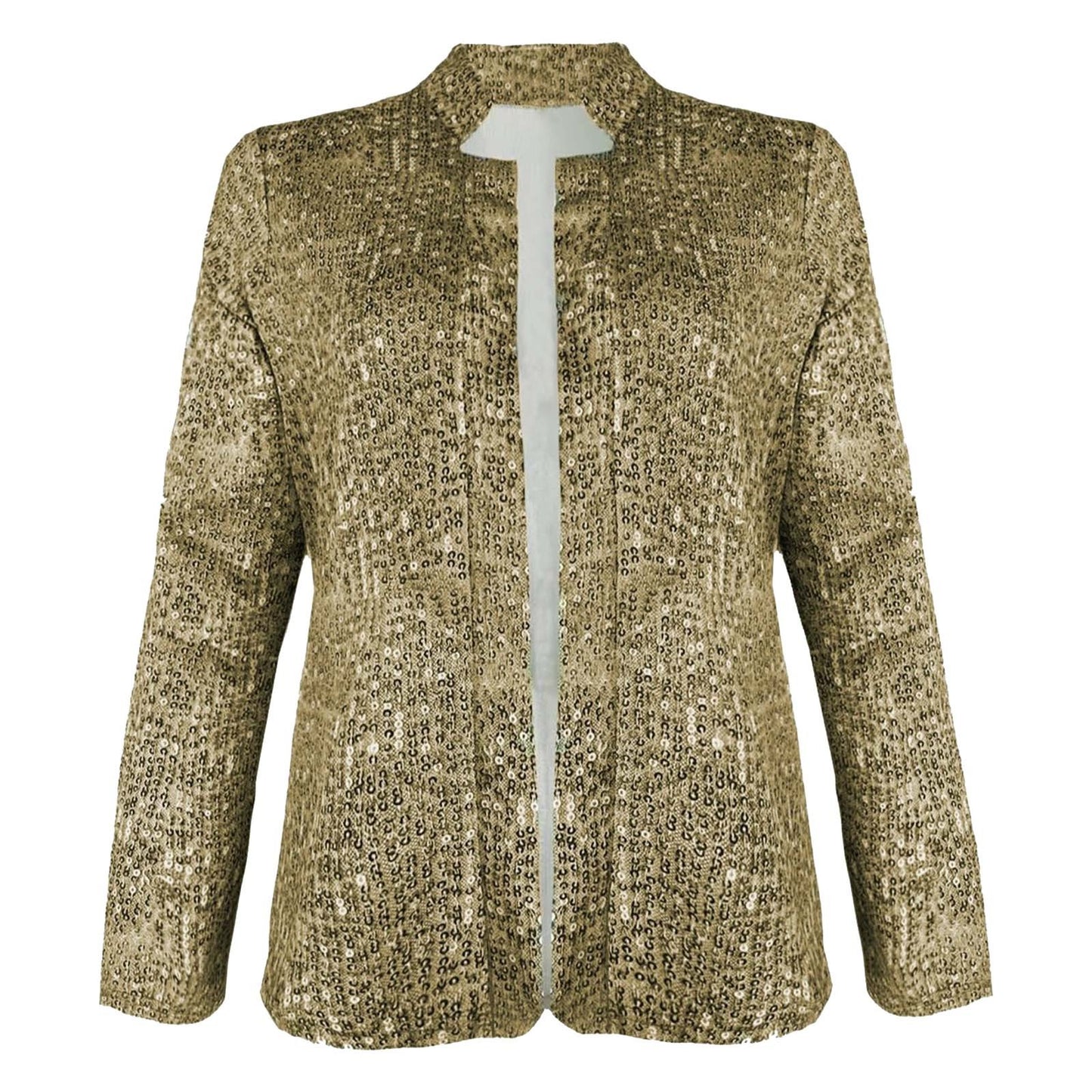Fashion Sequin Blazer Long Sleeves Slim Fit Cardigan Women Open Front Jacket Sp image 2