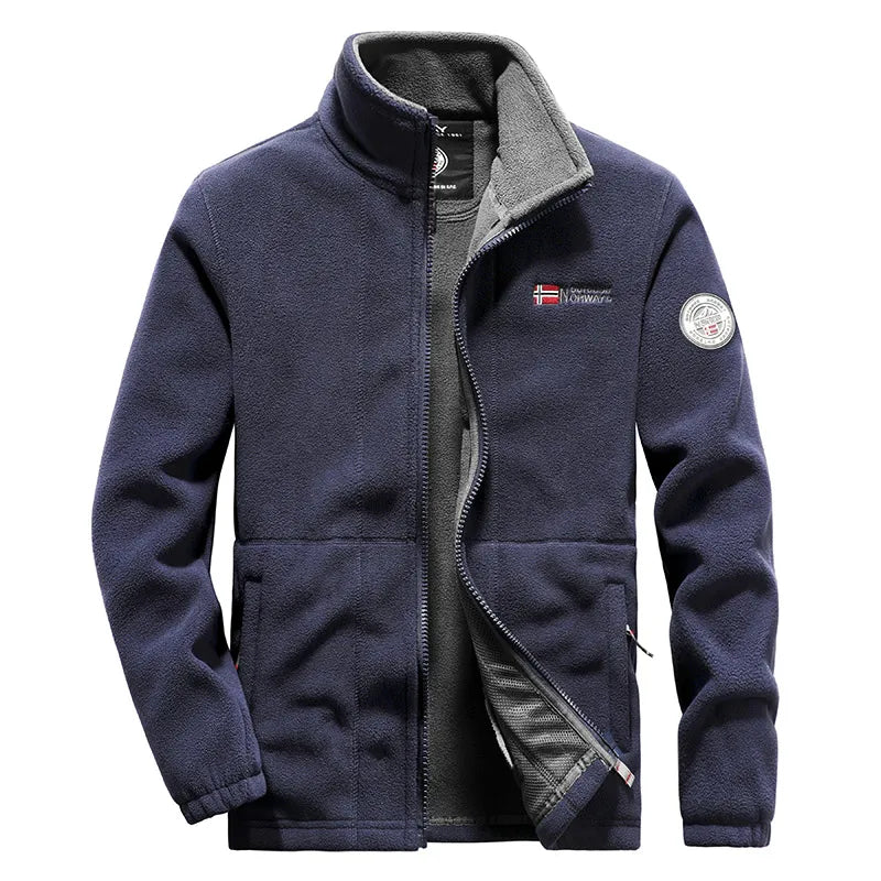 Winter Bomber Jacket Men Tactical Softshell Fleece Hiking Jacket Streetwear Tou image 0