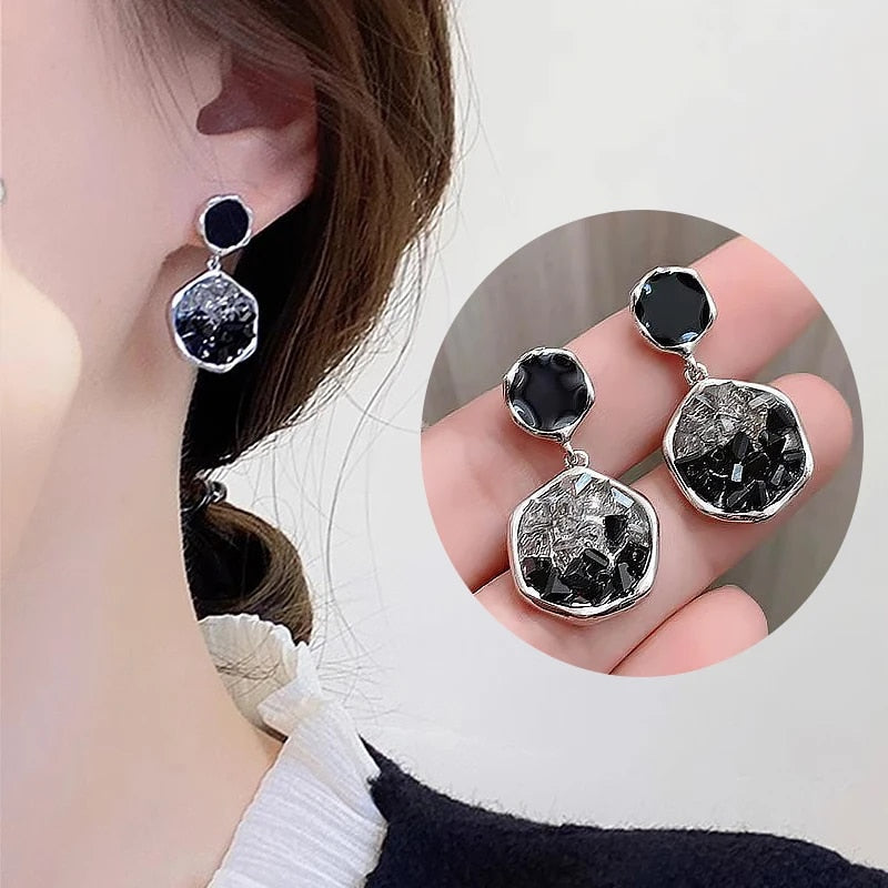 Gold Color Metal Fashion Korean Pearl Earrings For Women Sparkling Zircon Penda image 20