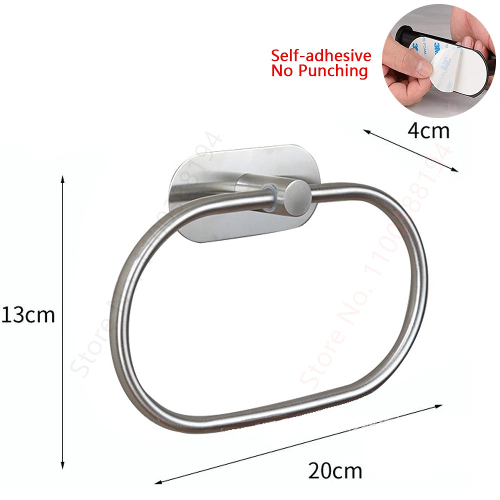 Adhesive Toilet Paper Holder Wall Mount For Bathroom Kitchen Silver Gold Black image 10