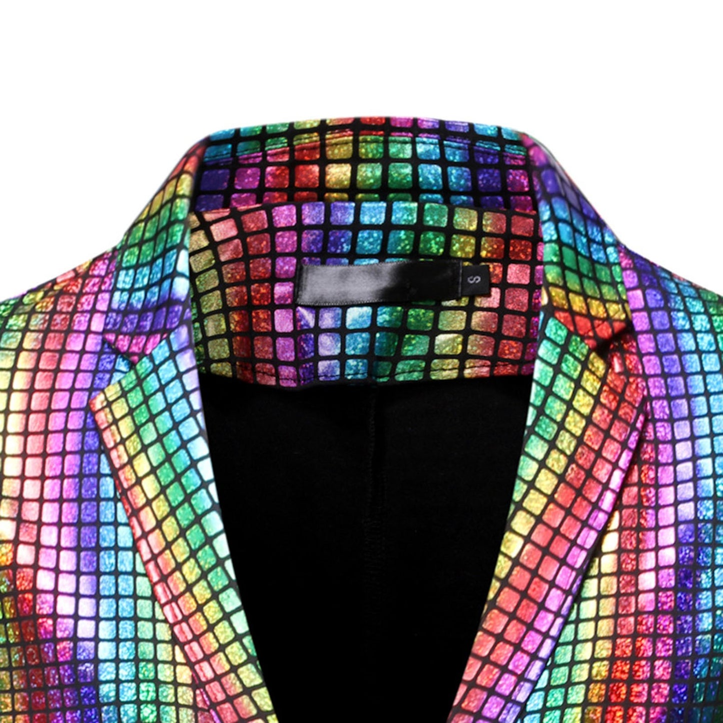 Grid Printed Men 2 Piece Suit Set Retro Punk Single Breasted Blazers And Pant S image 2