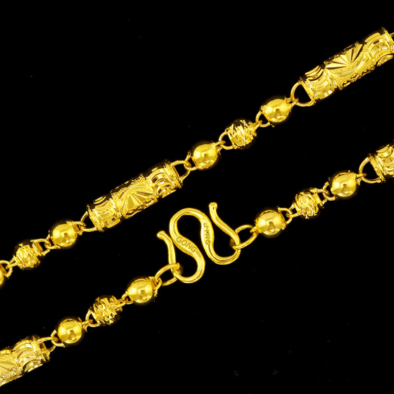 30g 14k Gold Real Gold Necklaces Shiny Choker Snake Chain Exquisite Necklace Gi image 3