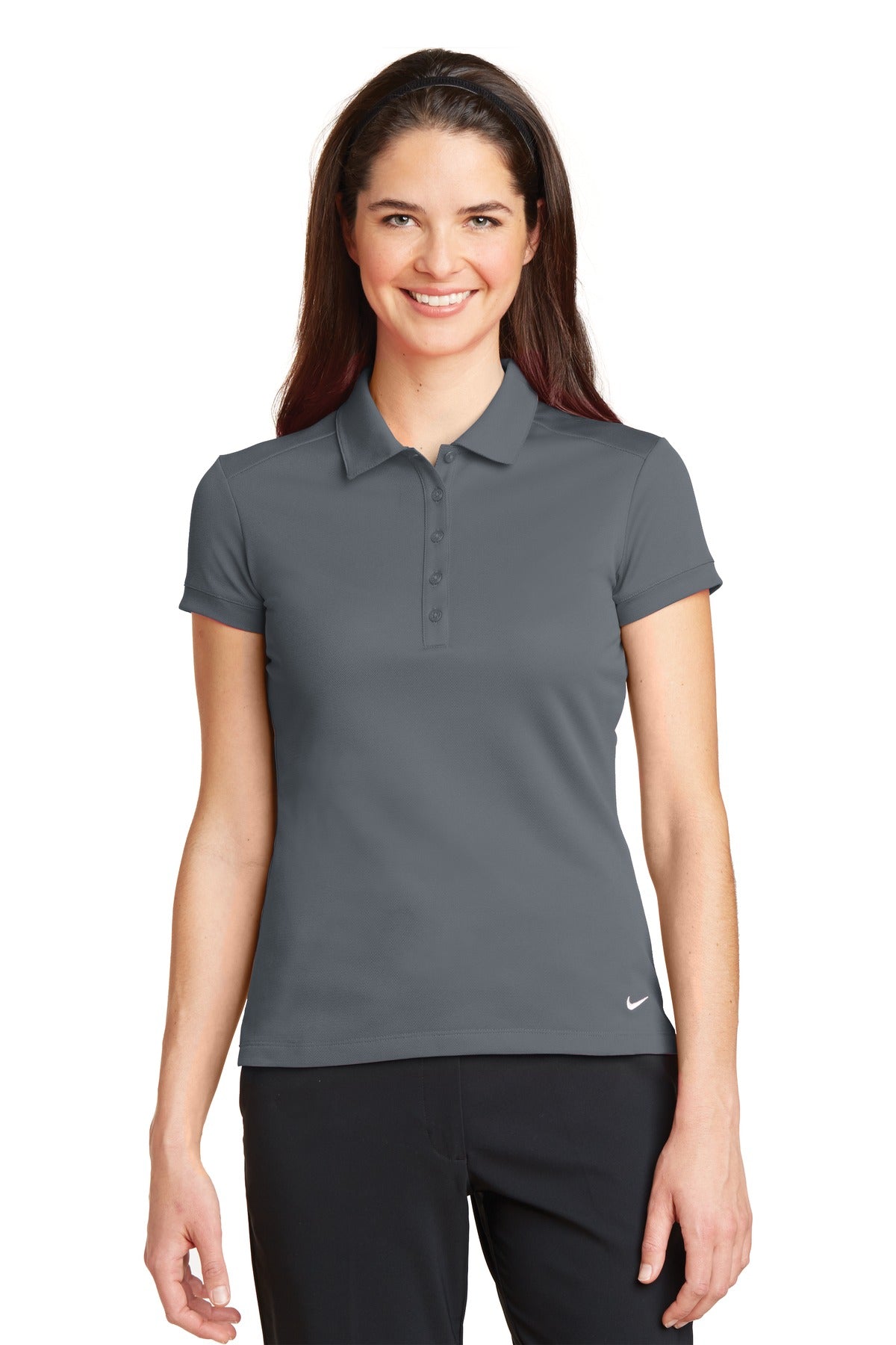 Polo Nike Dri-FIT Solid Icon Piqué de corte moderno para mujer. 746100