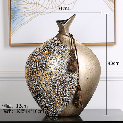 New Chinese-style Home Decoration Ceramics Vase Living Room Decoration TV Cabin image 1