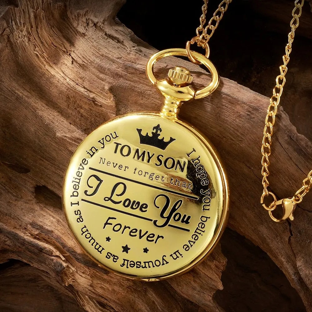 Antique Steampunk Vintage Roman Numerals Quartz Pocket Watch Gold Case Necklace image 6